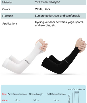 UV Beschermende Arm Sleeves – Ademend Ice Silk Sport Mouwen