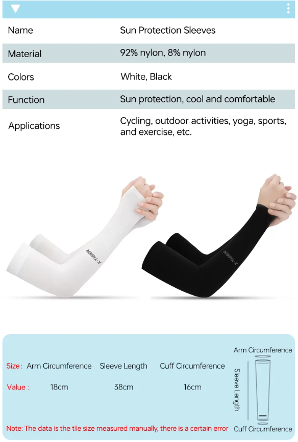 UV Beschermende Arm Sleeves – Ademend Ice Silk Sport Mouwen