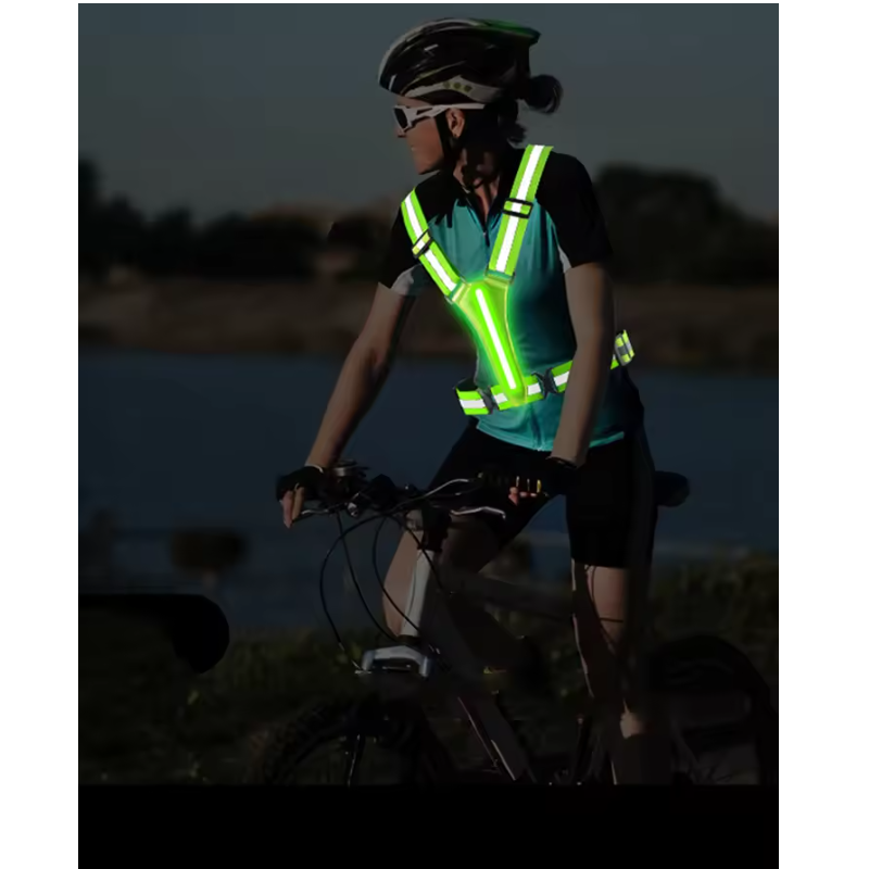 LED Reflecterend Hardloopvest – USB Oplaadbaar en Verstelbaar Veiligheidsvest