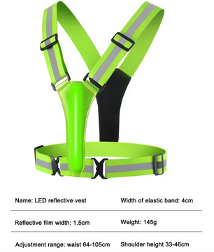 LED Reflecterend Hardloopvest – USB Oplaadbaar en Verstelbaar Veiligheidsvest