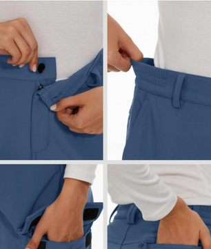 Fleece Gevoerde Outdoor Broek Dames – Waterafstotend, Winddicht en Warm, Hiking en Ski