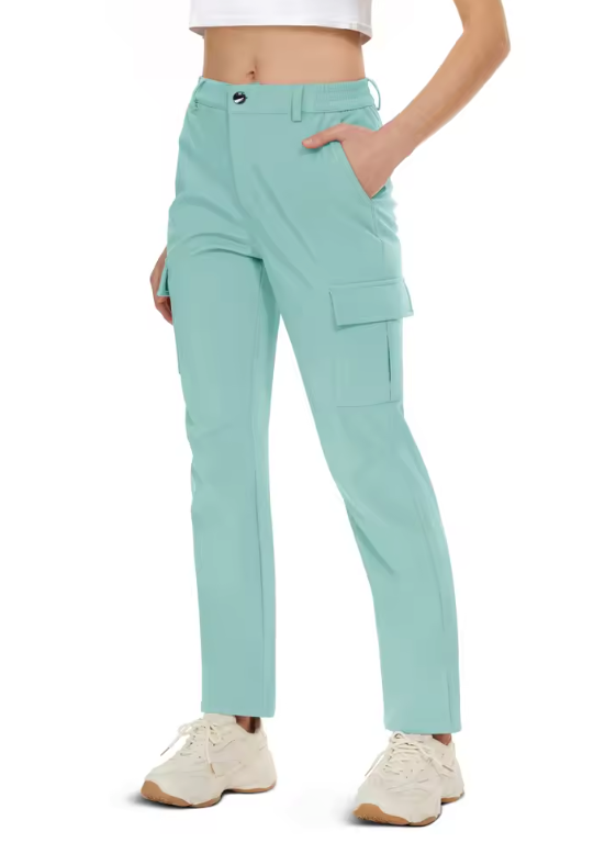 Fleece Gevoerde Outdoor Broek Dames – Waterafstotend, Winddicht en Warm, Hiking en Ski