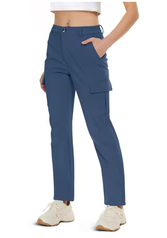 Fleece Gevoerde Outdoor Broek Dames – Waterafstotend, Winddicht en Warm, Hiking en Ski