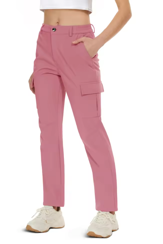 Fleece Gevoerde Outdoor Broek Dames – Waterafstotend, Winddicht en Warm, Hiking en Ski
