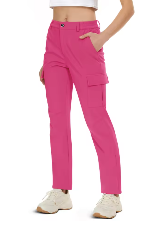 Fleece Gevoerde Outdoor Broek Dames – Waterafstotend, Winddicht en Warm, Hiking en Ski