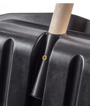 Multifunctionele Sneeuwschep – Stevige Houten Steel, Kunststof Schepblad met Gegalvaniseerde Rand