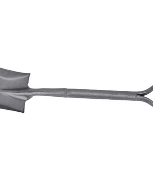 Volledig Metalen Tuinschep – Mn Staal, D-Handgreep, 76 cm, Rond Spadeblad