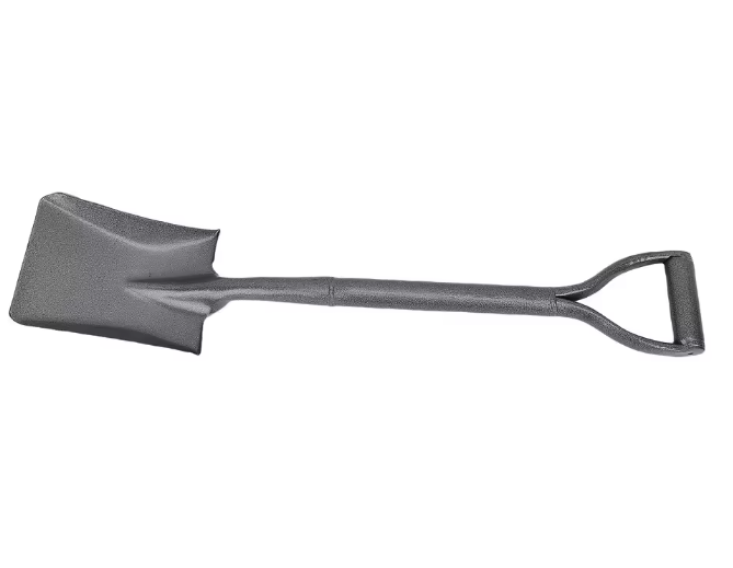Volledig Metalen Tuinschep – Mn Staal, D-Handgreep, 76 cm, Rond Spadeblad