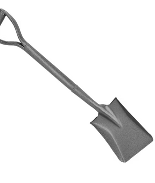 Volledig Metalen Tuinschep – Mn Staal, D-Handgreep, 76 cm, Rond Spadeblad