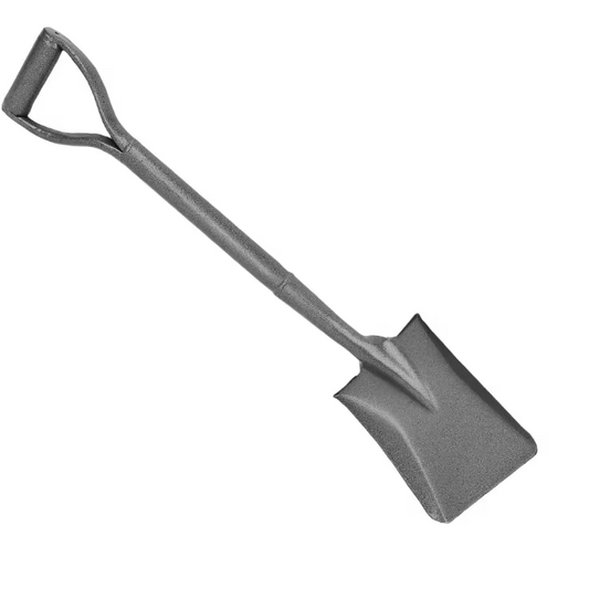 Volledig Metalen Tuinschep – Mn Staal, D-Handgreep, 76 cm, Rond Spadeblad