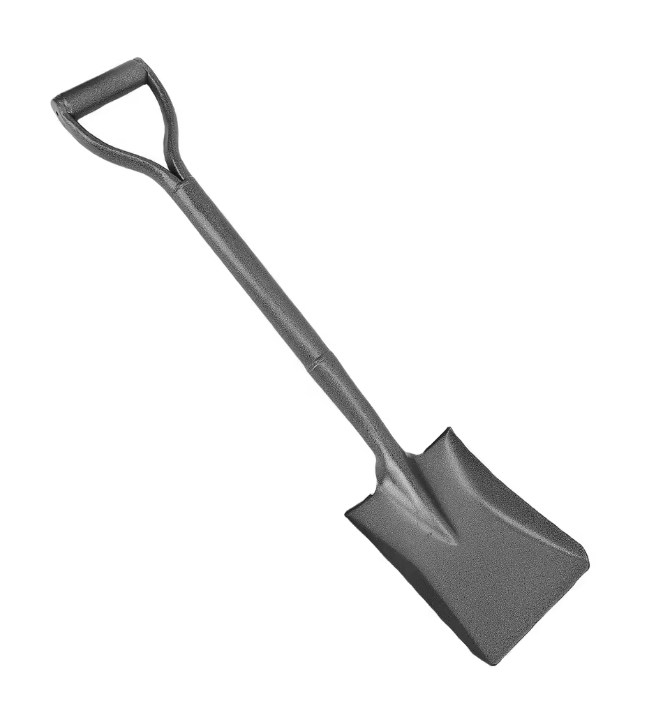 Volledig Metalen Tuinschep – Mn Staal, D-Handgreep, 76 cm, Rond Spadeblad