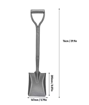 Volledig Metalen Tuinschep – Mn Staal, D-Handgreep, 76 cm, Rond Spadeblad