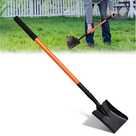 Compacte Metalen Schep – Vierkant Blad, Stevige Steel, 110 cm, Multifunctioneel