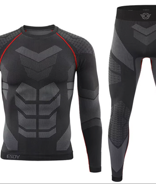 Thermo Ondergoed Heren – Naadloze Long Johns Set, Ademend en Sneldrogend