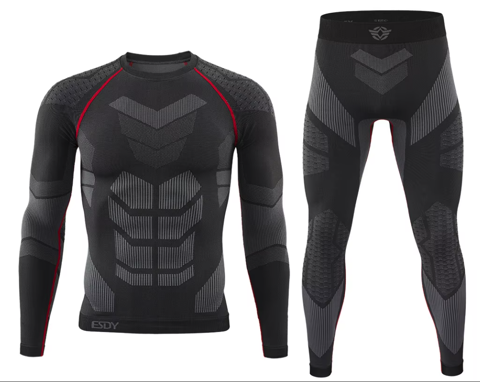 Thermo Ondergoed Heren – Naadloze Long Johns Set, Ademend en Sneldrogend