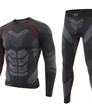 Thermisch Ondergoed Heren Set – Naadloos, Ademend en Sneldrogend, Sport en Winter