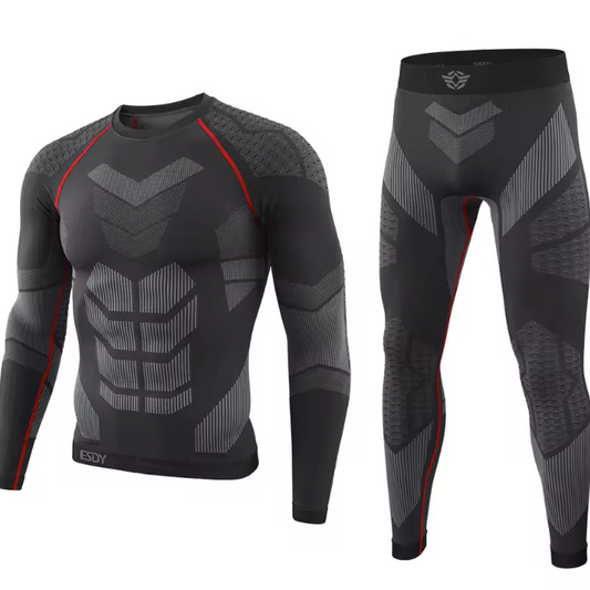 Thermo Ondergoed Heren – Naadloze Long Johns Set, Ademend en Sneldrogend