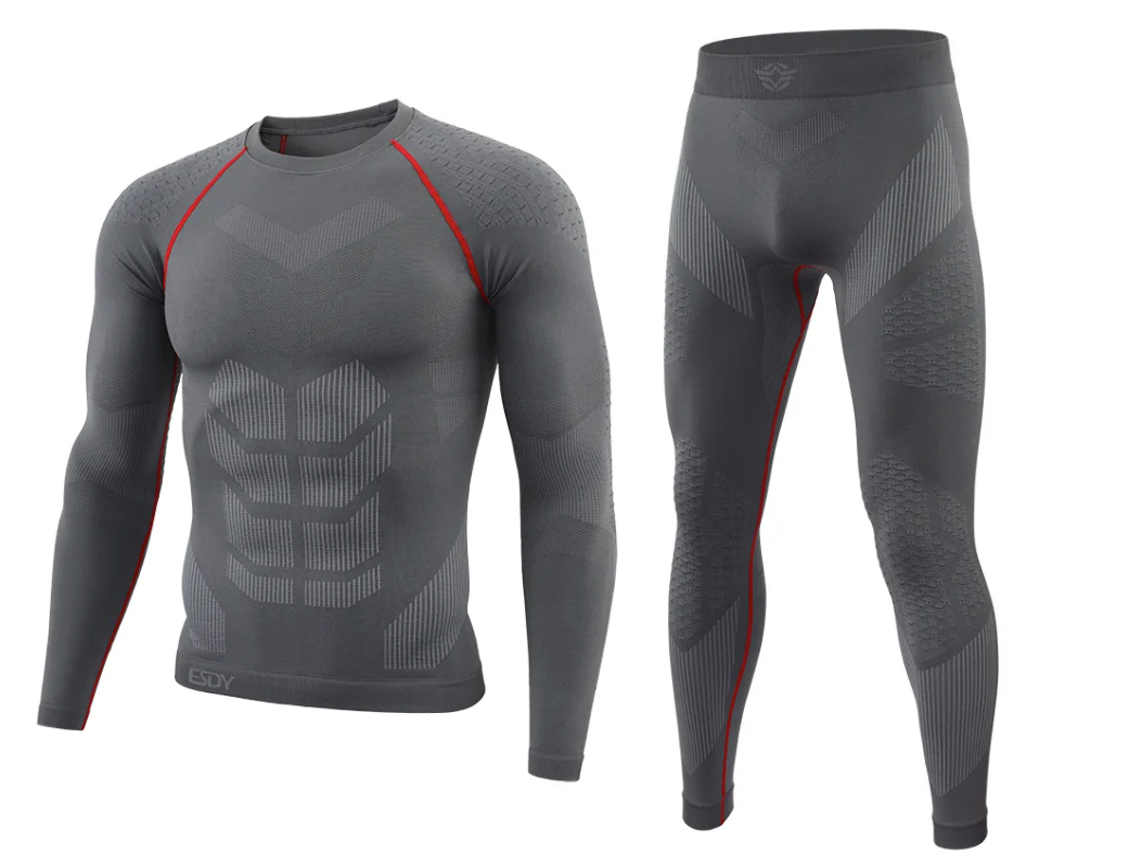 Thermo Ondergoed Heren – Naadloze Long Johns Set, Ademend en Sneldrogend