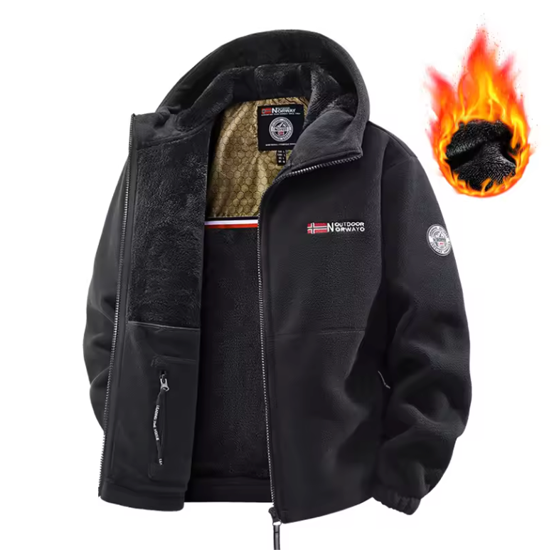 Verwarmde Heren Jas – Fleece Softshell, Thermisch en Ademend, Outdoor en Sport