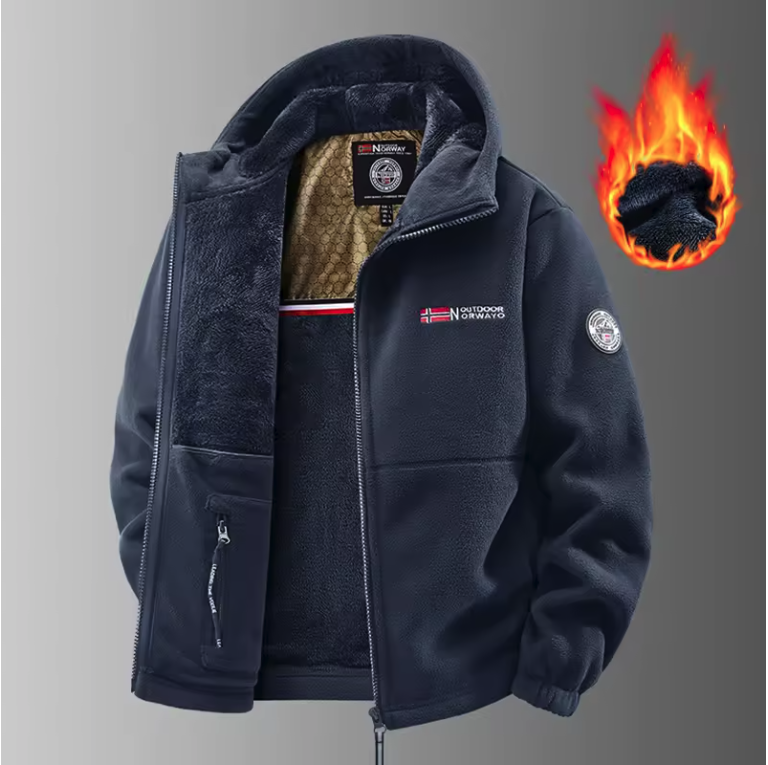 Verwarmde Heren Jas – Fleece Softshell, Thermisch en Ademend, Outdoor en Sport