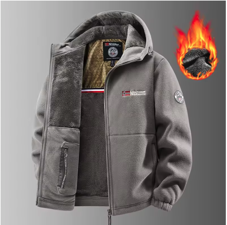 Verwarmde Heren Jas – Fleece Softshell, Thermisch en Ademend, Outdoor en Sport