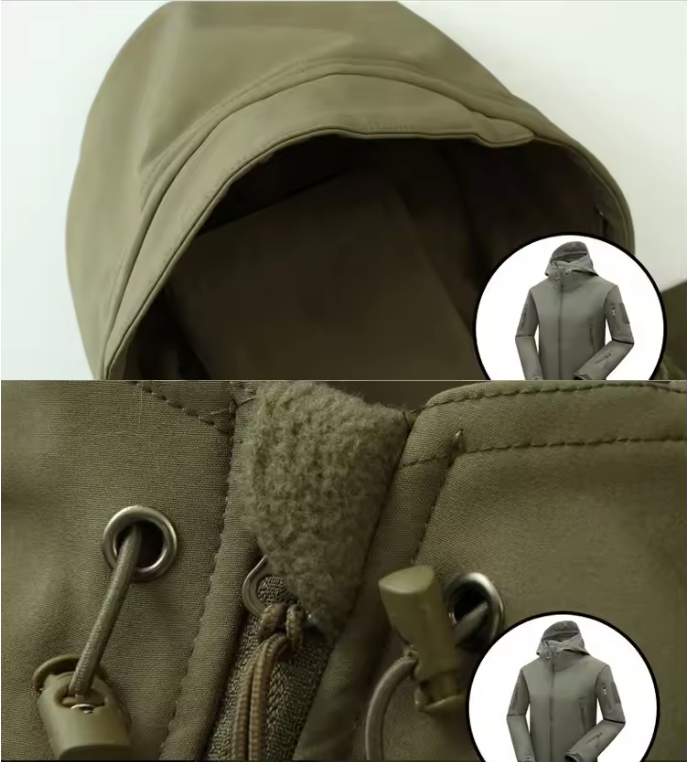 Softshell Heren Jas – Waterafstotend, Fleece Gevoerd en Thermisch, Outdoor en Hiking