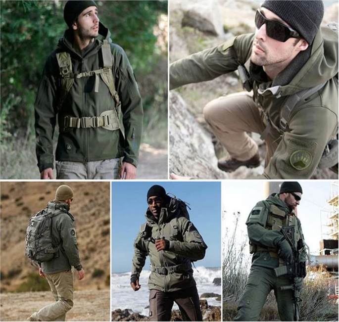 Softshell Heren Jas – Waterafstotend, Fleece Gevoerd en Thermisch, Outdoor en Hiking