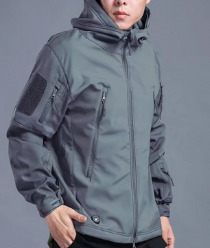 Softshell Heren Jas – Waterafstotend, Fleece Gevoerd en Thermisch, Outdoor en Hiking