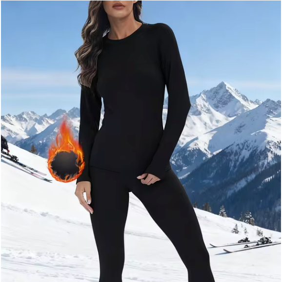 Thermisch Ondergoed Dames Set – Ademend, Stretch en Warm, Long Johns