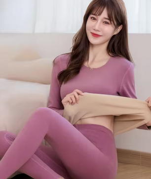 Thermisch Ondergoed Dames Set – Fluweel Zacht, Extra Warm en Naadloos, Long Johns