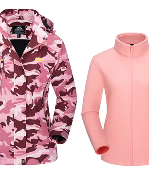3-in-1 Dames Winterjas – Waterdicht, Fleece Gevoerd en Winddicht, Outdoor en Ski