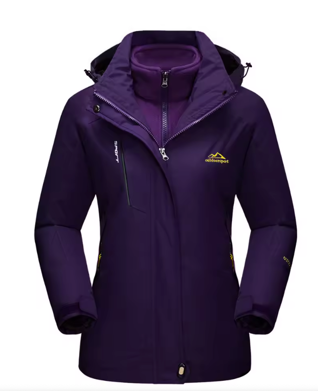 3-in-1 Dames Winterjas – Waterdicht, Fleece Gevoerd en Winddicht, Outdoor en Ski