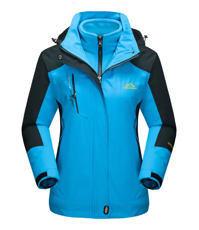 3-in-1 Dames Winterjas – Waterdicht, Fleece Gevoerd en Winddicht, Outdoor en Ski