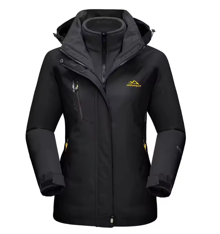 3-in-1 Dames Winterjas – Waterdicht, Fleece Gevoerd en Winddicht, Outdoor en Ski