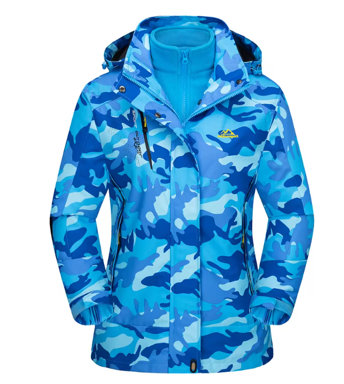 3-in-1 Dames Winterjas – Waterdicht, Fleece Gevoerd en Winddicht, Outdoor en Ski