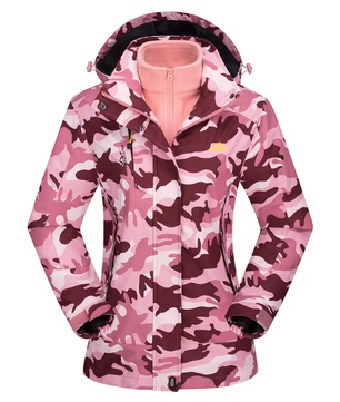 3-in-1 Dames Winterjas – Waterdicht, Fleece Gevoerd en Winddicht, Outdoor en Ski