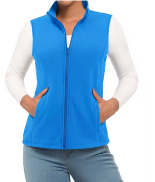 Fleece Bodywarmer Dames – Mouwloos, Warm en Lichtgewicht met Rits en 4 Zakken