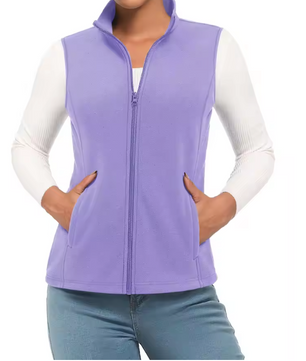 Fleece Bodywarmer Dames – Mouwloos, Warm en Lichtgewicht met Rits en 4 Zakken