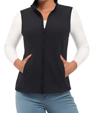 Fleece Bodywarmer Dames – Mouwloos, Warm en Lichtgewicht met Rits en 4 Zakken
