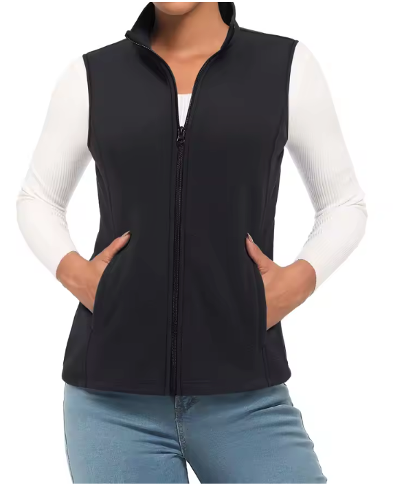 Fleece Bodywarmer Dames – Mouwloos, Warm en Lichtgewicht met Rits en 4 Zakken