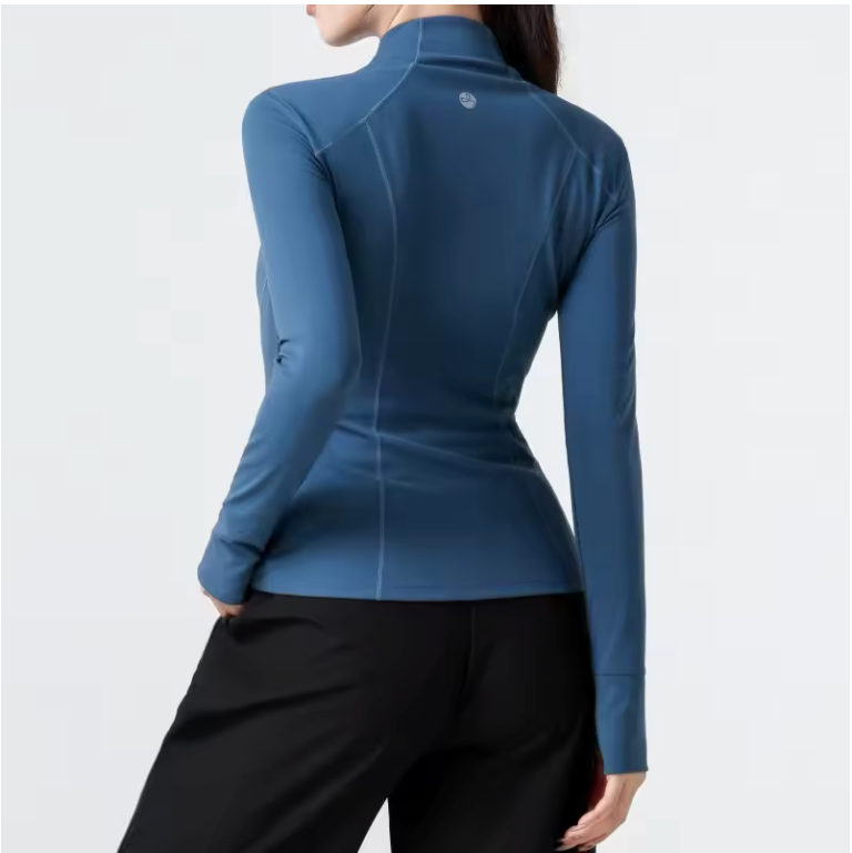 Dames Sportjack met Rits – Slim Fit, Ademend en Stretch, Yoga en Fitness