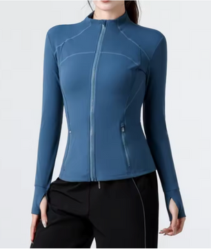 Dames Sportjack met Rits – Slim Fit, Ademend en Stretch, Yoga en Fitness