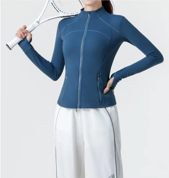Dames Sportjack met Rits – Slim Fit, Ademend en Stretch, Yoga en Fitness
