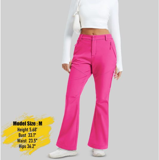 Dames Thermische Outdoor Broek – Fleece Gevoerd, Waterafstotend en Warm, Winter en Hiking