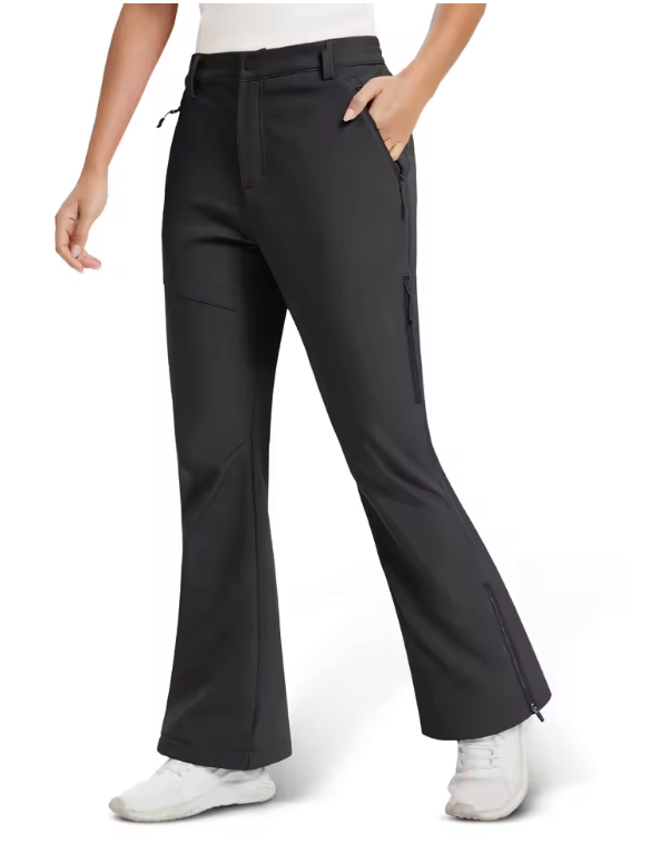 Dames Thermische Outdoor Broek – Fleece Gevoerd, Waterafstotend en Warm, Winter en Hiking