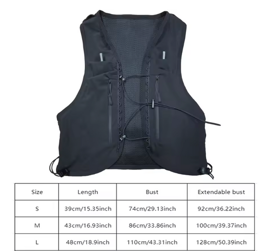 Unisex Outdoor Vest Tas – Multifunctioneel met Meerdere Zakken, Hiking en Running