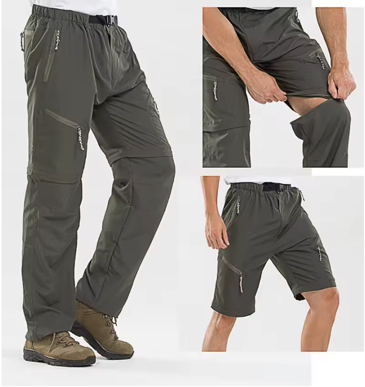Heren Outdoor Cargo Broek – Afritsbaar, Sneldrogend en Stretch, Hiking en Camping
