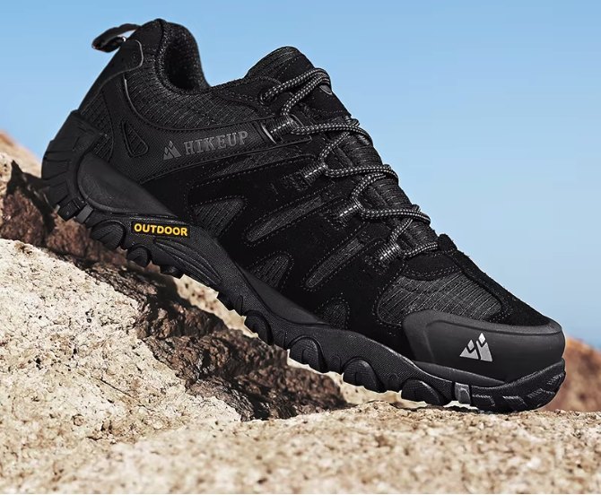 Heren Hiking Schoenen – Suède Leer, Slijtvast en Antislip, Outdoor en Trekking