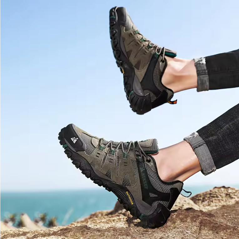 Heren Hiking Schoenen – Suède Leer, Slijtvast en Antislip, Outdoor en Trekking