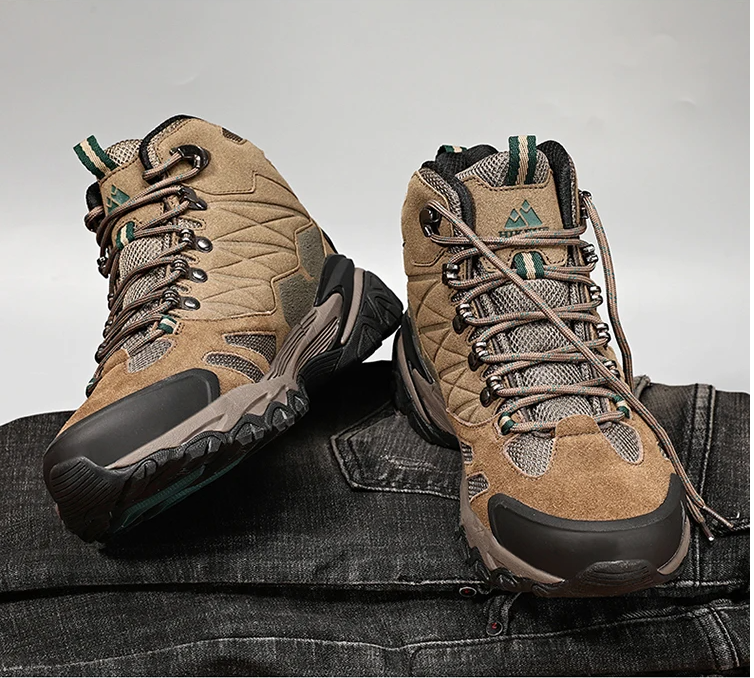 Heren Winter Hiking Boots – Suède, Hoog Model en Antislip, Outdoor en Trekking